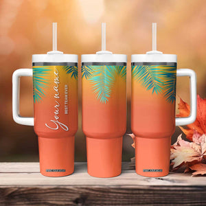 Personalized Beach Trip Vacation Tumbler With Handle Custom Name Best Team Ever Teambuilding TB09 Print Your Wear