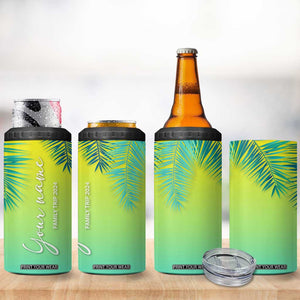 Personalized Beach Trip Vacation 4 in 1 Can Cooler Tumbler Custom Name Family Trip 2024 TB09 Print Your Wear