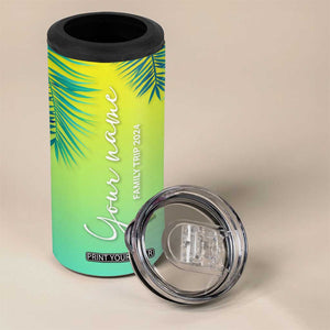 Personalized Beach Trip Vacation 4 in 1 Can Cooler Tumbler Custom Name Family Trip 2024 TB09 Print Your Wear