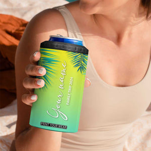 Personalized Beach Trip Vacation 4 in 1 Can Cooler Tumbler Custom Name Family Trip 2024 TB09 Print Your Wear