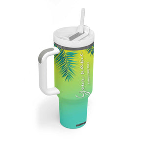 Personalized Beach Trip Vacation Tumbler With Handle Custom Name Family Trip 2024 TB09 Print Your Wear