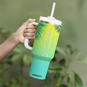 Personalized Beach Trip Vacation Tumbler With Handle Custom Name Family Trip 2024 TB09 Print Your Wear