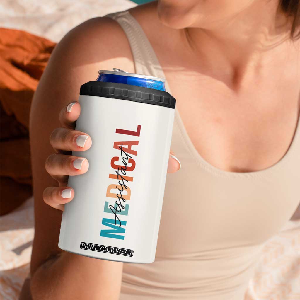 Personalized Medical Assiant 4 in 1 Can Cooler Tumbler Custom Name Nurse Gifts MA TB09 Print Your Wear