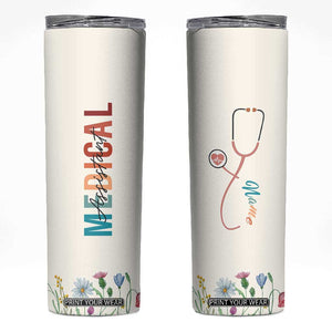 Personalized Medical Assiant Skinny Tumbler Custom Name Nurse Gifts MA TB09 White Print Your Wear