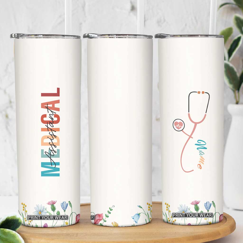 Personalized Medical Assiant Skinny Tumbler Custom Name Nurse Gifts MA TB09 Print Your Wear