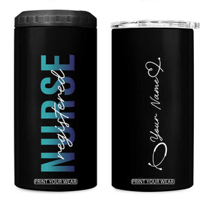 Personalized Registered Nurse 4 in 1 Can Cooler Tumbler Custom Name Nursing Student Gifts RN TB09 One Size: 16 oz Black Print Your Wear