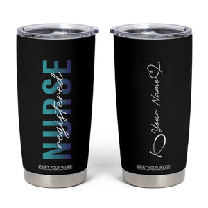 Personalized Registered Nurse Tumbler Cup Custom Name Nursing Student Gifts RN TB09 Black Print Your Wear