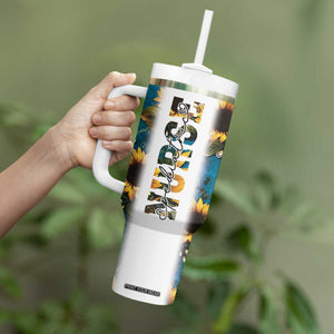 Personalized Pediatric Nurse Tumbler With Handle Custom Name Nurse Gifts Sunflower TB09 Print Your Wear