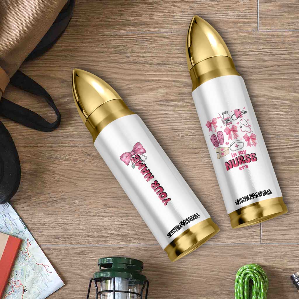 Personalized Nurse Gifts Bullet Tumbler Custom Name In My Nurse Era Coquette TB09 Print Your Wear