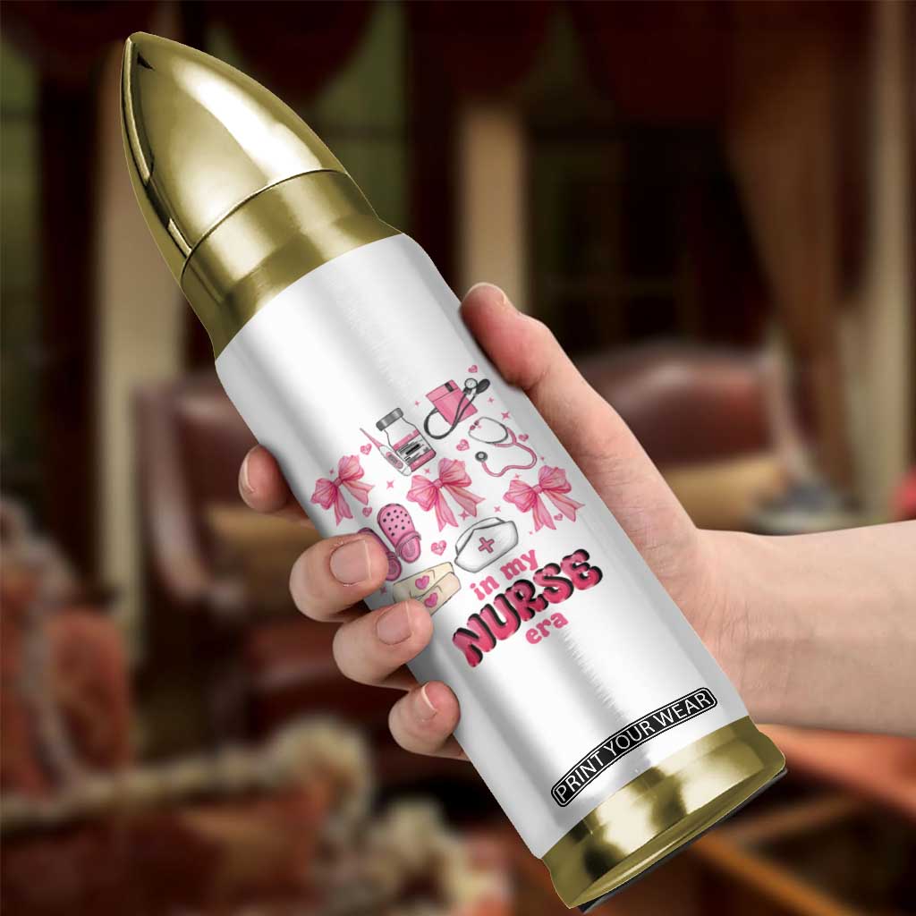 Personalized Nurse Gifts Bullet Tumbler Custom Name In My Nurse Era Coquette TB09 Print Your Wear