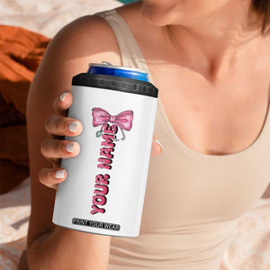 Personalized Nurse Gifts 4 in 1 Can Cooler Tumbler Custom Name In My Nurse Era Coquette TB09 Print Your Wear