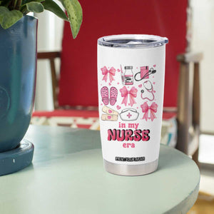 Personalized Nurse Gifts Tumbler Cup Custom Name In My Nurse Era Coquette TB09 Print Your Wear