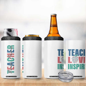 Personalized Teacher 4 in 1 Can Cooler Tumbler Custom Name Teach Love Inspire TB09 Print Your Wear