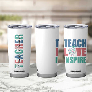 Personalized Teacher Tumbler Cup Custom Name Teach Love Inspire TB09 Print Your Wear