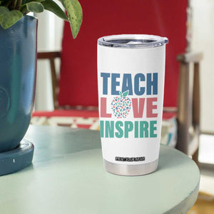 Personalized Teacher Tumbler Cup Custom Name Teach Love Inspire TB09 Print Your Wear