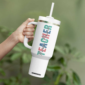 Personalized Teacher Tumbler With Handle Custom Name Teach Love Inspire TB09 Print Your Wear