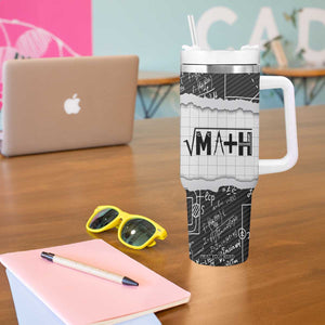 Personalized Math Teacher Tumbler With Handle Custom Name Best Math Teacher Ever TB09 Print Your Wear