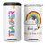 Personalized Teacher 4 in 1 Can Cooler Tumbler Custom Name Rainbow Your Are The Best TB09 One Size: 16 oz White Print Your Wear