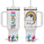 Personalized Teacher Tumbler With Handle Custom Name Rainbow Your Are The Best TB09 One Size: 40 oz White Print Your Wear