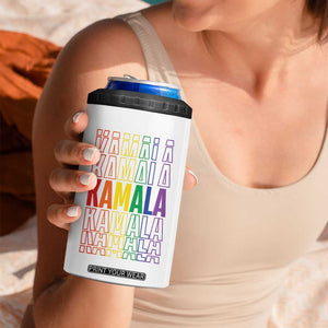 Harris Supporter 4 in 1 Can Cooler Tumbler Kamala LGBTQ Rights Rainbow TB09 Print Your Wear