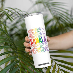 Harris Supporter Skinny Tumbler Kamala LGBTQ Rights Rainbow TB09 Print Your Wear