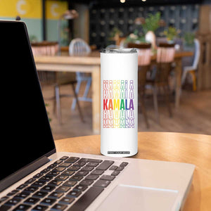 Harris Supporter Skinny Tumbler Kamala LGBTQ Rights Rainbow TB09 Print Your Wear