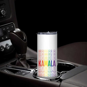 Harris Supporter Skinny Tumbler Kamala LGBTQ Rights Rainbow TB09 Print Your Wear