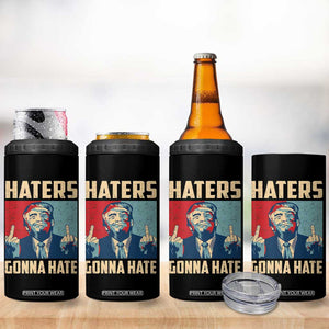 Funny Trump 4 in 1 Can Cooler Tumbler Haters Gonna Hate Middle Finger TB09 Print Your Wear