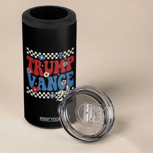 Trump Vance 2024 4 in 1 Can Cooler Tumbler Take America Back President Election Retro Groovy TB09 Print Your Wear