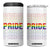 Gay Pride 4 in 1 Can Cooler Tumbler LGBTQ Rainbow Flag TB09 One Size: 16 oz White Print Your Wear