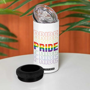 Gay Pride 4 in 1 Can Cooler Tumbler LGBTQ Rainbow Flag TB09 Print Your Wear