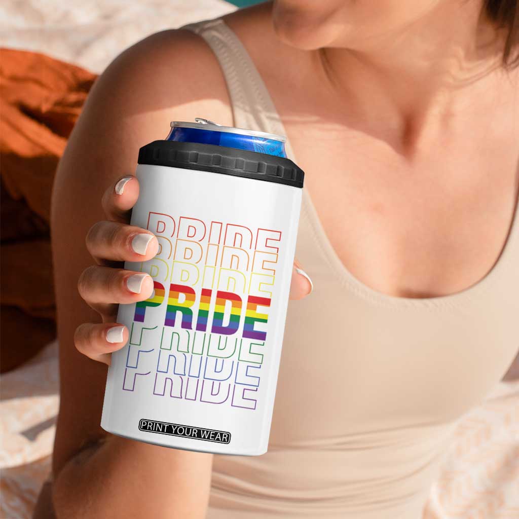 Gay Pride 4 in 1 Can Cooler Tumbler LGBTQ Rainbow Flag TB09 Print Your Wear