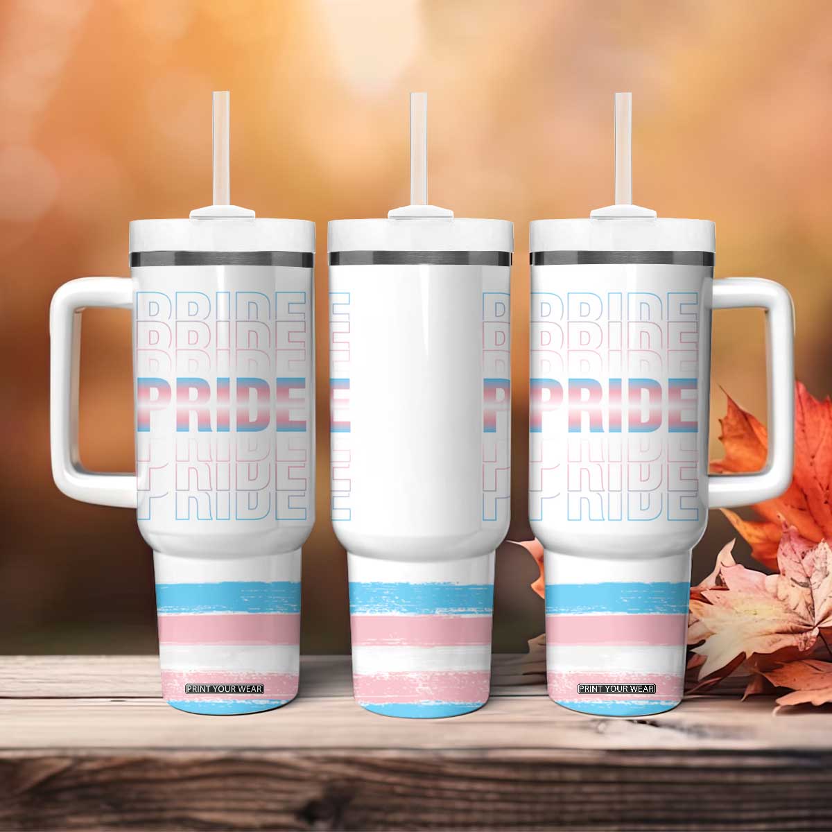 Bisexual Pride Tumbler With Handle LGBTQ Bi Flag TB09 Print Your Wear