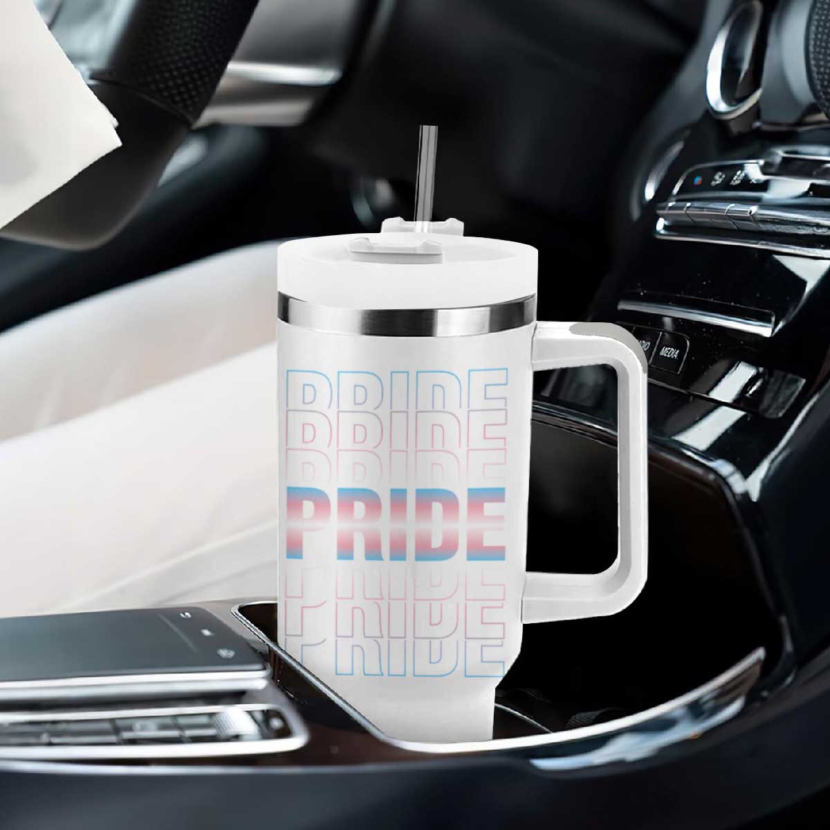 Bisexual Pride Tumbler With Handle LGBTQ Bi Flag TB09 Print Your Wear