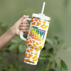 Funny Gay Pride Tumbler With Handle More Gay Everyday LGBT TB09 Print Your Wear