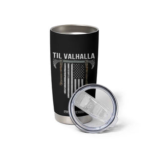 Viking Tumbler Cup Til Valhalla American Axe Flag Norse Mythology TB09 Print Your Wear