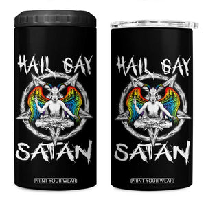 Hail Gay Satan 4 in 1 Can Cooler Tumbler Goth Baphomet Devil LGBT Pride TB09 One Size: 16 oz Black Print Your Wear