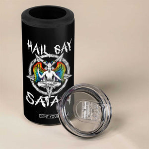 Hail Gay Satan 4 in 1 Can Cooler Tumbler Goth Baphomet Devil LGBT Pride TB09 Print Your Wear