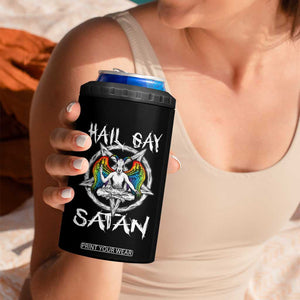 Hail Gay Satan 4 in 1 Can Cooler Tumbler Goth Baphomet Devil LGBT Pride TB09 Print Your Wear