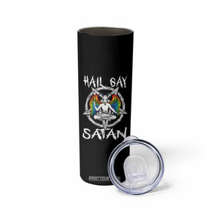 Hail Gay Satan Skinny Tumbler Goth Baphomet Devil LGBT Pride TB09 Print Your Wear