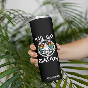 Hail Gay Satan Skinny Tumbler Goth Baphomet Devil LGBT Pride TB09 Print Your Wear