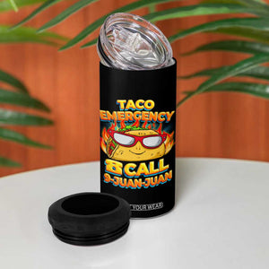 Taco Lover 4 in 1 Can Cooler Tumbler Taco Emergency Call 9 Juan Juan TB09 Print Your Wear