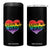 Father's Day LGBT Pride 4 in 1 Can Cooler Tumbler I Love My Two Dads TB09 One Size: 16 oz Black Print Your Wear