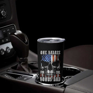 Father's Day Tumbler Cup One Badass Bonus Dad Skull TB09 Print Your Wear