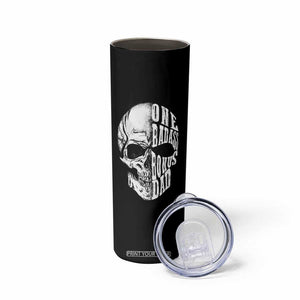 Father's Day Skinny Tumbler One Badass Bonus Dad Skull TB09 Print Your Wear