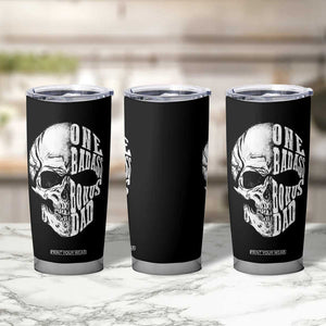 Father's Day Tumbler Cup One Badass Bonus Dad Skull TB09 Print Your Wear