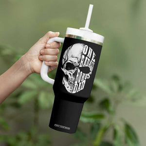 Father's Day Tumbler With Handle One Badass Bonus Dad Skull TB09 Print Your Wear