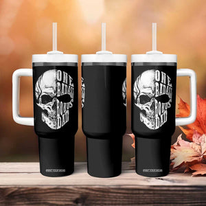 Father's Day Tumbler With Handle One Badass Bonus Dad Skull TB09 Print Your Wear