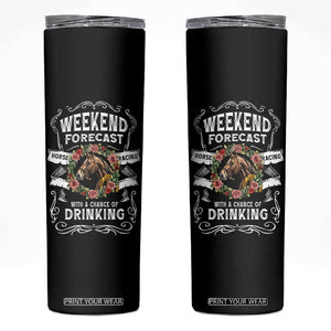 Weekend Forecast Horse Racing With A Chance Of Drinking Skinny Tumbler TB09 Black Print Your Wear