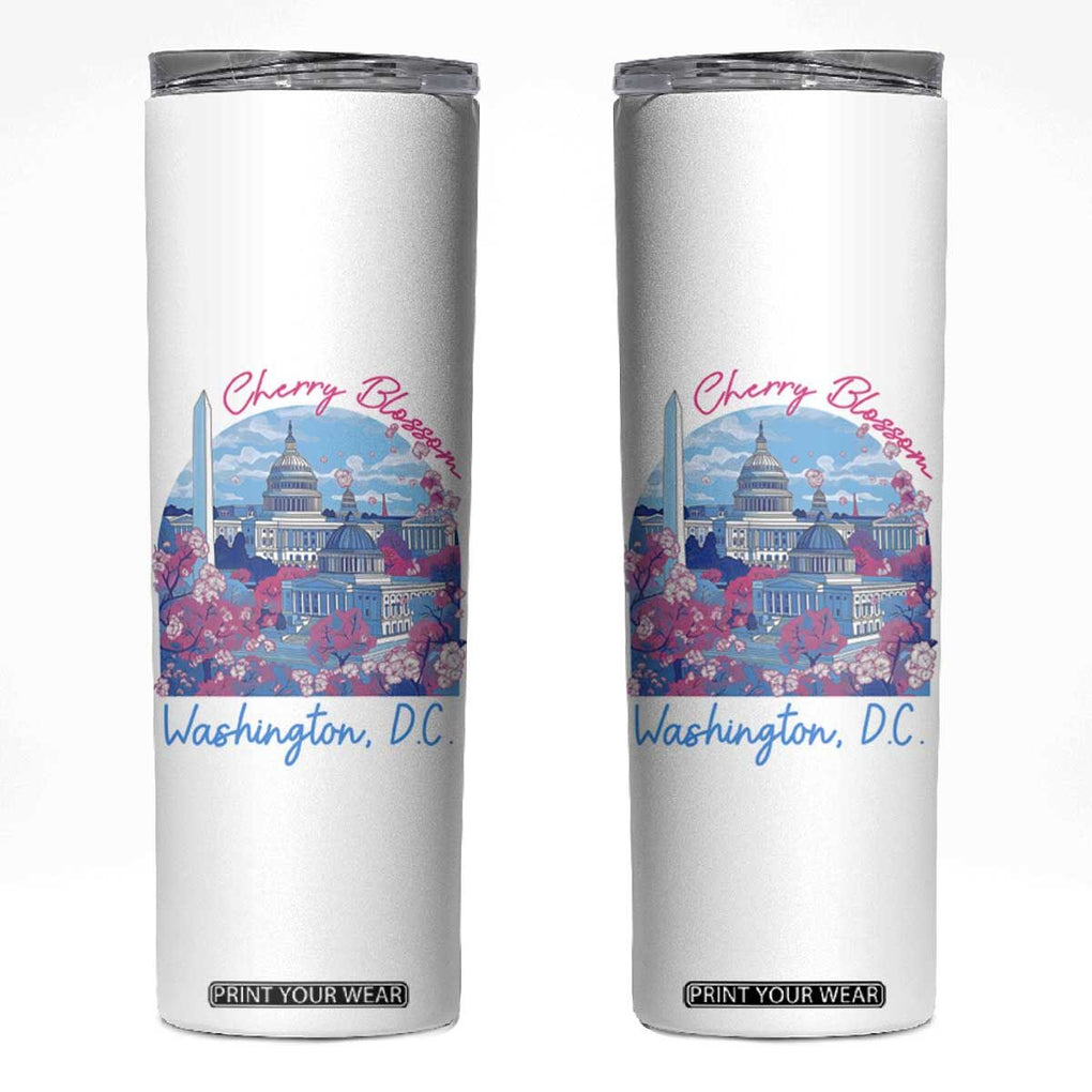 Washington DC Lover Cherry Blossom Skinny Tumbler TB09 White Print Your Wear